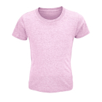 T-shirt bambino con logo in cotone biologico da 150g/m² SOL'S Crusader color rosa chiaro
