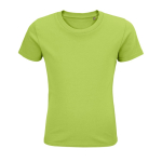 T-shirt per bambini in cotone biologico OEKO-TEX 175g/m² SOL'S Pioneer color verde chiaro  ottava vista