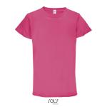 T-shirt unisex con girocollo piquet di poliestere 130g/m² SOL'S Sprint color fucsia decima vista