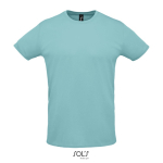 T-shirt unisex con girocollo piquet di poliestere 130g/m² SOL'S Sprint color azzurro