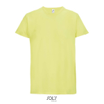 T-shirt unisex con girocollo piquet di poliestere 130g/m² SOL'S Sprint color giallo chiaro sesta vista