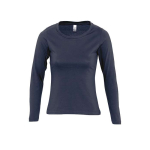 Maglia a maniche lunghe da donna in cotone 150 g/m² SOL'S Majestic color blu mare
