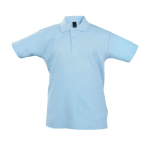 Polo da bambino in cotone pettinato 170 g/m² SOL'S Summer II color azzurro pastello