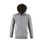 Felpe bambini con zip in cotone e poliestere 260 g/m² SOL'S Stone Kids color grigio chiaro