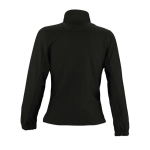 Pile donna con cerniera completa in poliestere da 300g/m² SOL'S North color nero vista posteriore