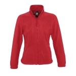 Pile donna con cerniera completa in poliestere da 300g/m² SOL'S North color rosso quinta vista