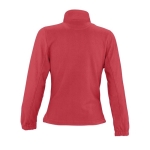 Pile donna con cerniera completa in poliestere da 300g/m² SOL'S North color rosso vista posteriore