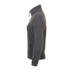 Pile donna con cerniera completa in poliestere da 300g/m² SOL'S North color grigio jeansato vista laterale