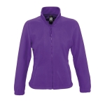 Pile donna con cerniera completa in poliestere da 300g/m² SOL'S North color viola seconda vista
