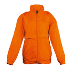 Giacca a vento bambini richiudibile con cappuccio 210 g/m² SOL'S Surf color arancione