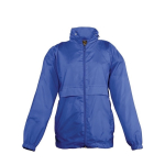 Giacca a vento bambini richiudibile con cappuccio 210 g/m² SOL'S Surf color blu reale terza vista