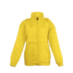 Giacca a vento bambini richiudibile con cappuccio 210 g/m² SOL'S Surf color oro vista posteriore