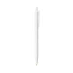 Economica penna a sfera personalizzata inchiostro blu BIC® Clic Stic color bianco vista lato destro