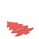 Set di 4 porta posate a forma di abete personalizzabili Christmas Tree color rosso vista area di stampa