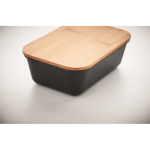 Contenitore In plastica personalizzati con coperchio in bambu 1L Mix Bamboo color nero settima vista fotografica