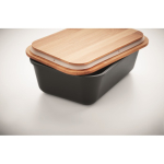 Contenitore In plastica personalizzati con coperchio in bambu 1L Mix Bamboo color nero ottava vista fotografica