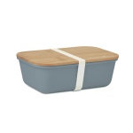Contenitore In plastica personalizzati con coperchio in bambu 1L Mix Bamboo color blu grigiastro