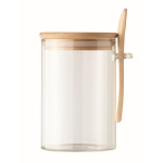 Barattolo in vetro con coperchio in bambù da 600 ml Crystal Sugar color trasparente quarta vista