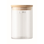 Barattolo in vetro con coperchio in bambù da 600 ml Crystal Sugar color trasparente nona vista