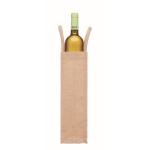 Shopper per vino con logo in tela e juta 320 g/m2 Vino Rioja color beige quinta vista