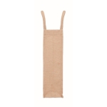 Shopper per vino con logo in tela e juta 320 g/m2 Vino Rioja color beige sesta vista