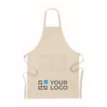 Grembiuli da chef in cotone da 200 gr/m² Apron Cotton vista area di stampa