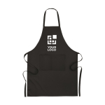 Grembiuli promozionali per eventi in cotone organico Eco Pocket color nero vista area di stampa