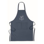 Grembiuli promozionali per eventi in cotone organico Eco Pocket color blu seconda vista principale