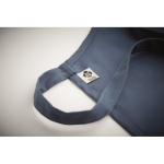 Grembiuli promozionali per eventi in cotone organico Eco Pocket color blu quarta vista fotografica