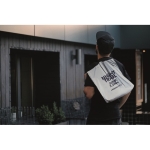 Shopper per la spesa personalizzabile 190D reflectante Flash color argento opaco quinta vista ambiente 2