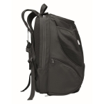 Zaino promozionale sportivo tasca racchette e scarpe Funtional RPET color nero quinta vista