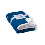 Coperte personalizzate reversibili con zip bordo 225 g/m² Sant Moritz color blu reale immagine con logo