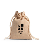 Sacchettini con logo in cotone riciclato da 140 g/m² Gift Recycled vista principale
