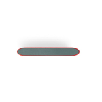 Powerbank wireless da 4.000 mAh in alluminio color rosso quarta vista