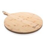 Tagliere pubblicitario rotondo legno di bambù Ukiyo Ø40cm Deluxe color legno vista con logo