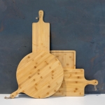 Tagliere pubblicitario rotondo legno di bambù Ukiyo Ø40cm Deluxe color legno