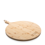 Tagliere pubblicitario rotondo legno di bambù Ukiyo Ø40cm Deluxe vista area di stampa