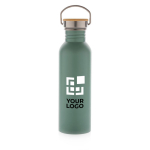Bottiglie in acciaio da personalizzare 700ml Clip Neck color verde vista area di stampa