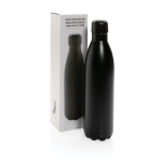 Borracce termiche acciaio personalizzate 750ml Lifestyle Premium color nero vista con scatola