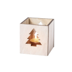 Candela profumata con logo in box di legno con stella Xmas Star terza vista