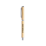 Roller in bambù con cappuccio e dettagli cromati inchiostro blu Bamboo vista area di stampa