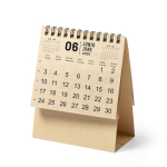 Calendario da tavolo 2025 in cartone riciclato con spirale nera quarta vista