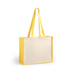 Shopper di juta resistente da 250 g/m² resistente 12 kg Beach Budget color giallo prima vista
