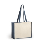 Shopper di juta resistente da 250 g/m² resistente 12 kg Beach Budget color blu mare prima vista