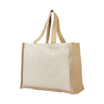 Borse pubblicitarie in juta e canapa interni laminati Jute Beach color naturale