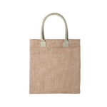 Shopper promozionale con manici colorati in cotone Jute Colorhand color beige prima vista