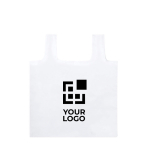 Economiche shopper pieghevoli personalizzate in RPET Fold & Hook vista area di stampa