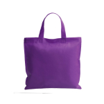 Simpatiche borse in tnt con logo 80 g/m2 Bazaar Short color viola prima vista