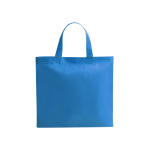 Simpatiche borse in tnt con logo 80 g/m2 Bazaar Short color azzurro prima vista