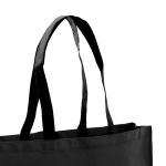 Shopper con logo dai manici lunghi e neri 100 g/m2 Black Handle color nero quarta vista